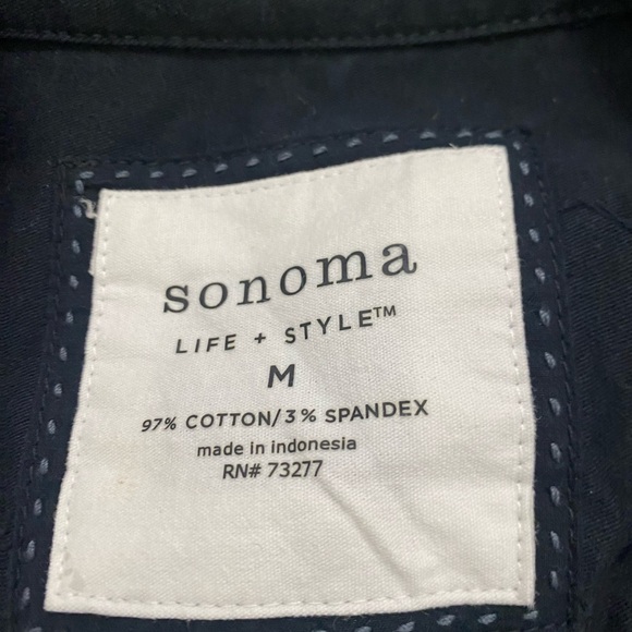 Sonoma Black Double Breasted Trench Coat‎ Light Jacket Size Medium - Picture 6 of 6